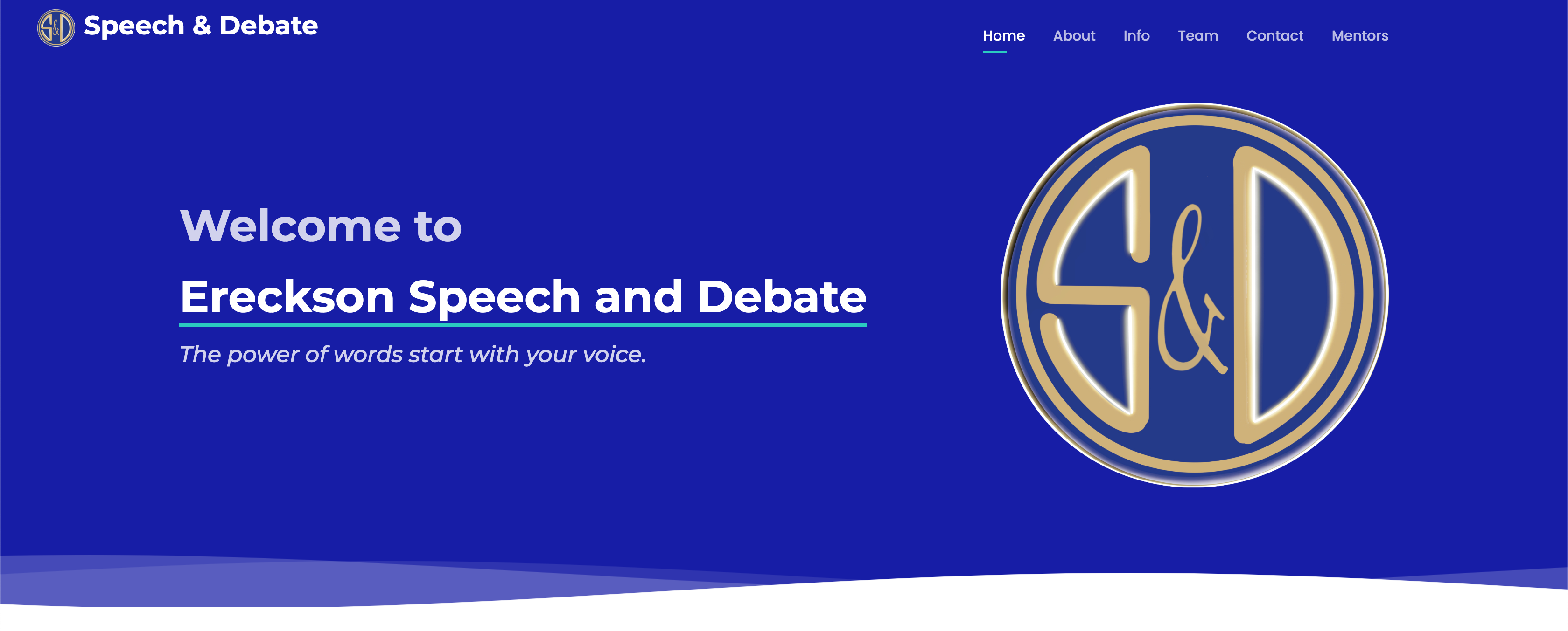 Speech and Debate website UI